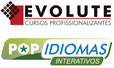 Logo da Evolute e Pop Idiomas