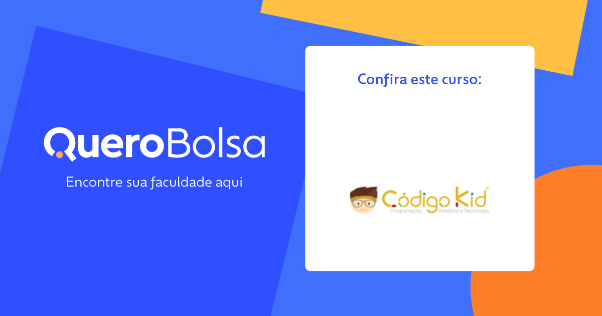 Escola de Robótica e Programação  Código Kid - Escola de Programação,  Robótica e Tecnologia